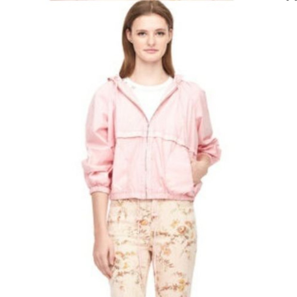 Rebecca Taylor La Vie Pink Parachute Poplin Cotton Jacket XS